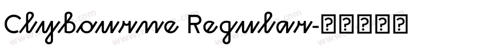 Clybourne Regular字体转换